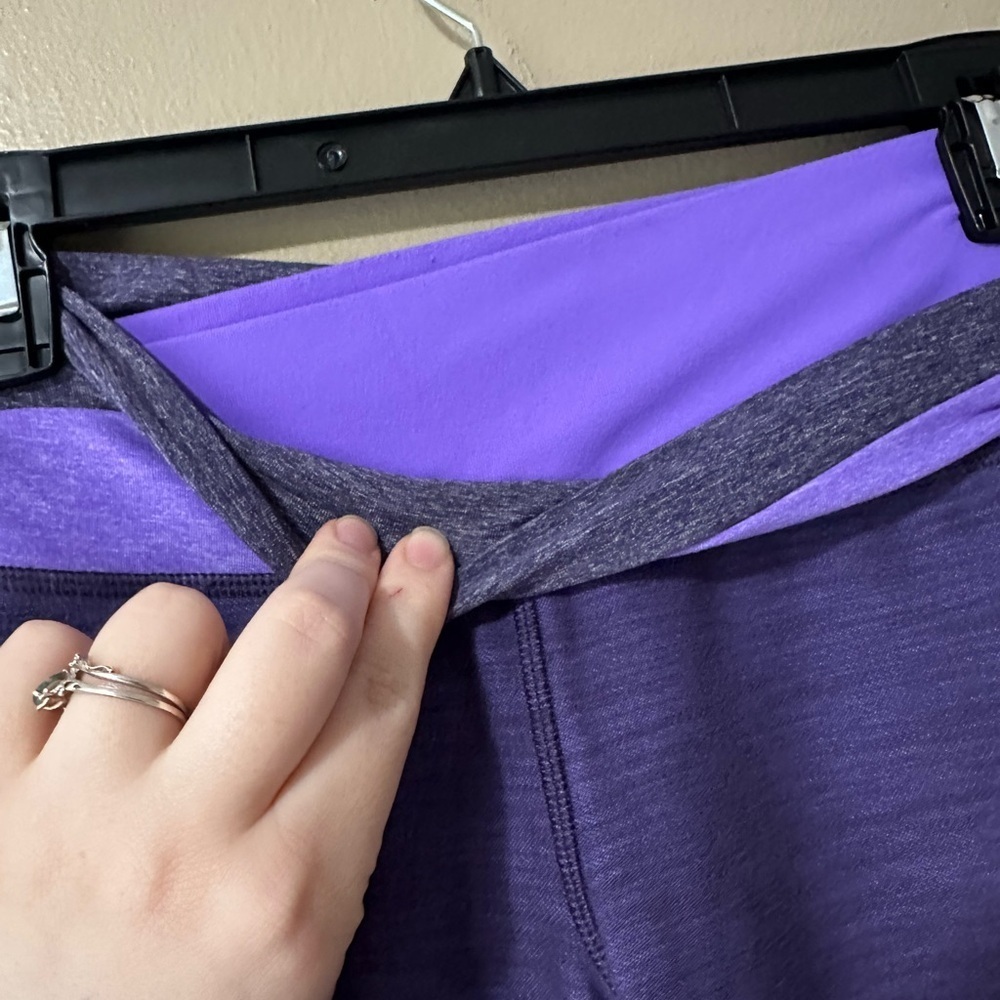 lululemon athletica Purple Wide Leg Pants with Crisscross Waistband - Picture 4 of 9